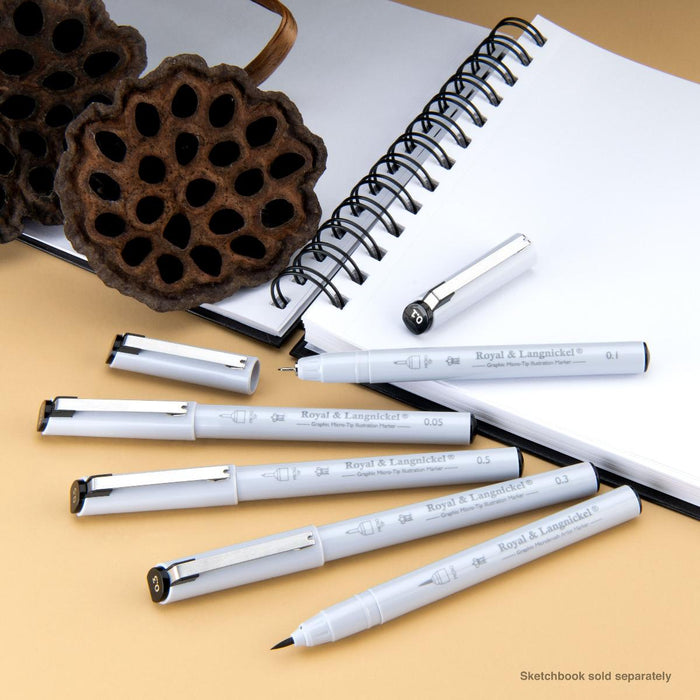 ARTIST GRAPHIC MARKER 5PCS DOUBLE TIP