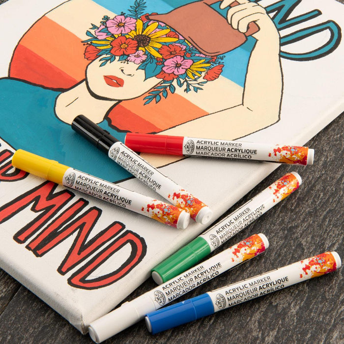 ARTIST MARKERS 6PCS. REPLACEABLE TIP