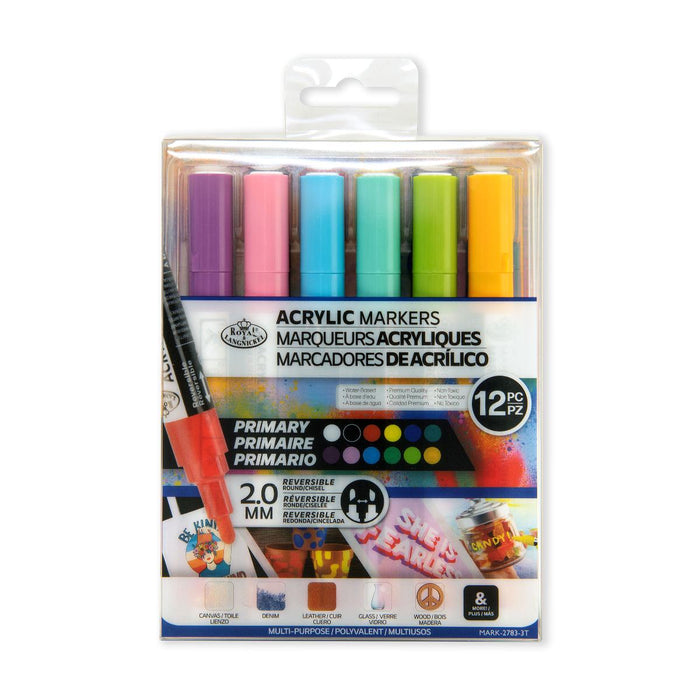 ARTIST MARKERS 12PCS. REPLACEABLE TIP