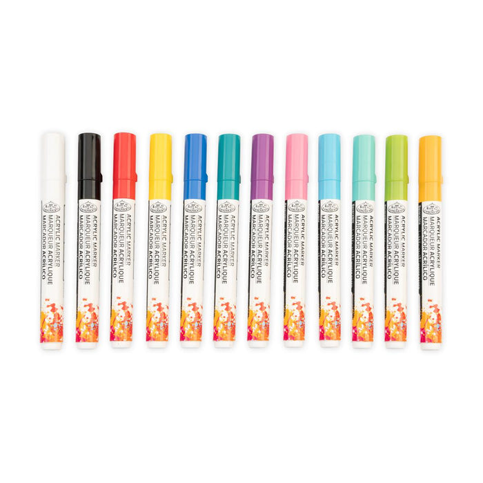 ARTIST MARKERS 12PCS. REPLACEABLE TIP