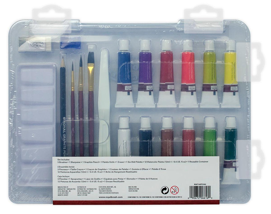 ART WATERCOLORS 21-PIECE PAINTING SET