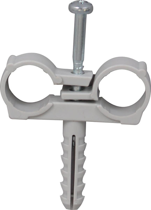 DOUBLE PIPE CLAMP WITH DOWEL F20