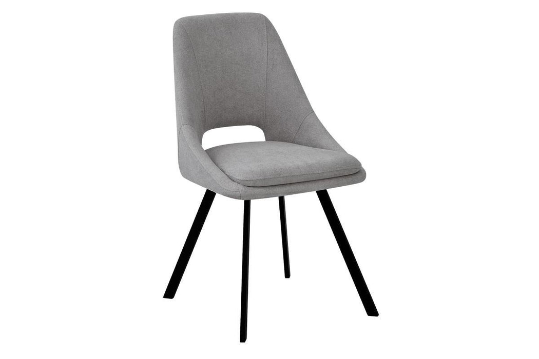 DINING CHAIR GREY PLUSH INES