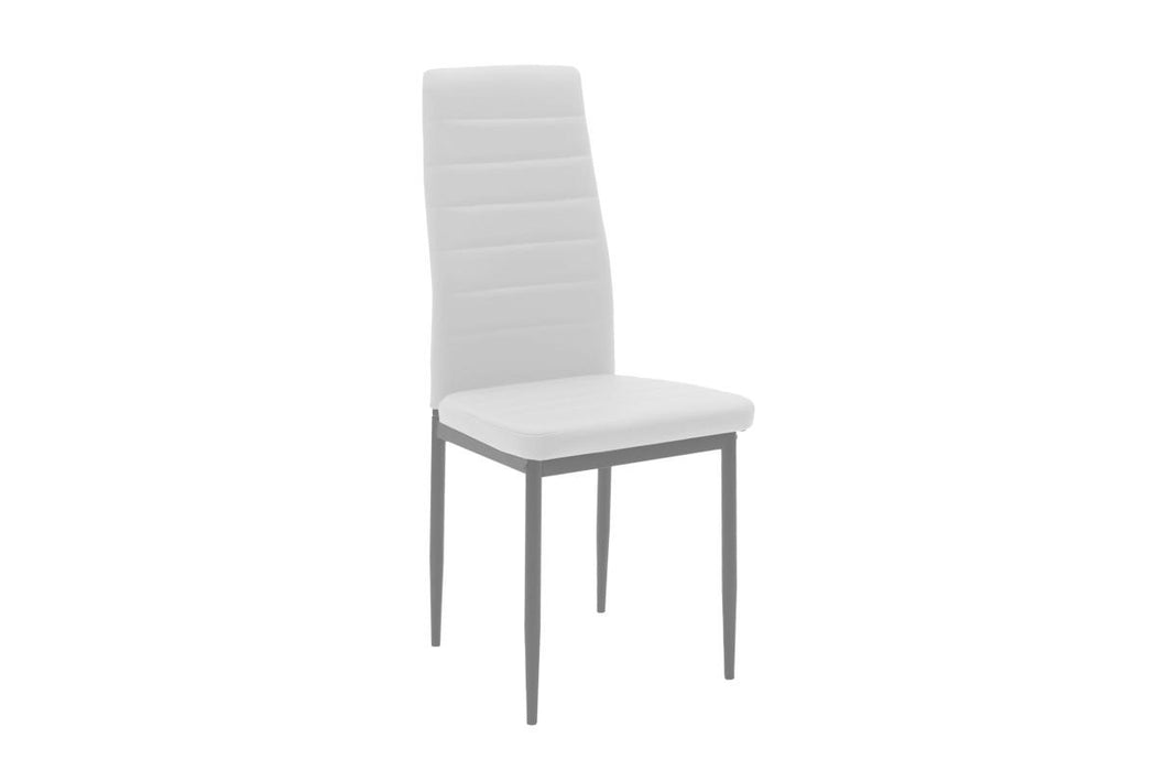 DINING CHAIR WHITE/GRAY LEGS AYA