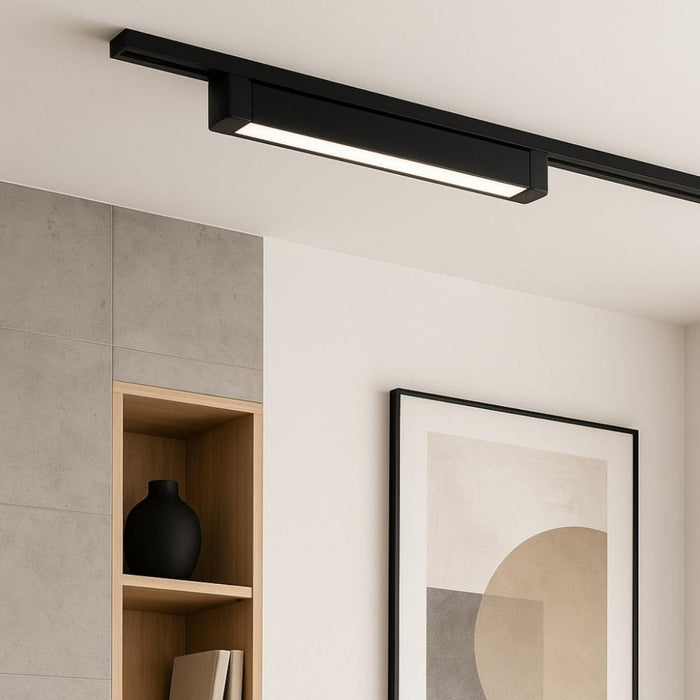 LED LINEAR FIXTURE 30W 3CCT 2000LM FOR RAIL MOUNTING BLACK VIVALUX DRAX