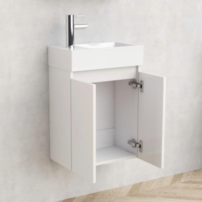COMPACT BATHROOM BASE CABINET 42CM WHITE