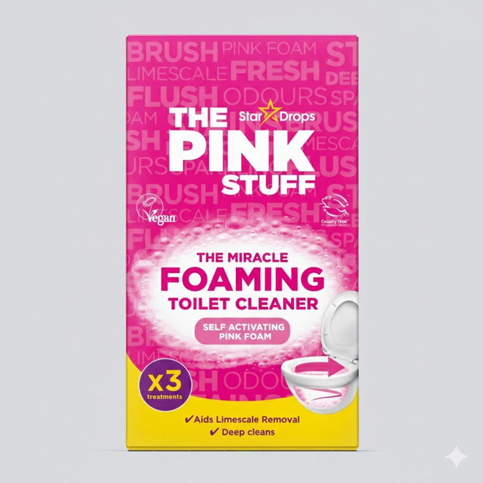 TOILET CLEANSING FOAM 3X300 G THE PINK STUFF