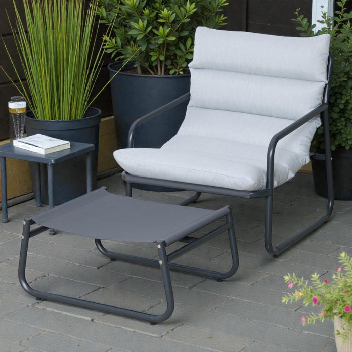 GARDEN SET CHAIR AND STOOL