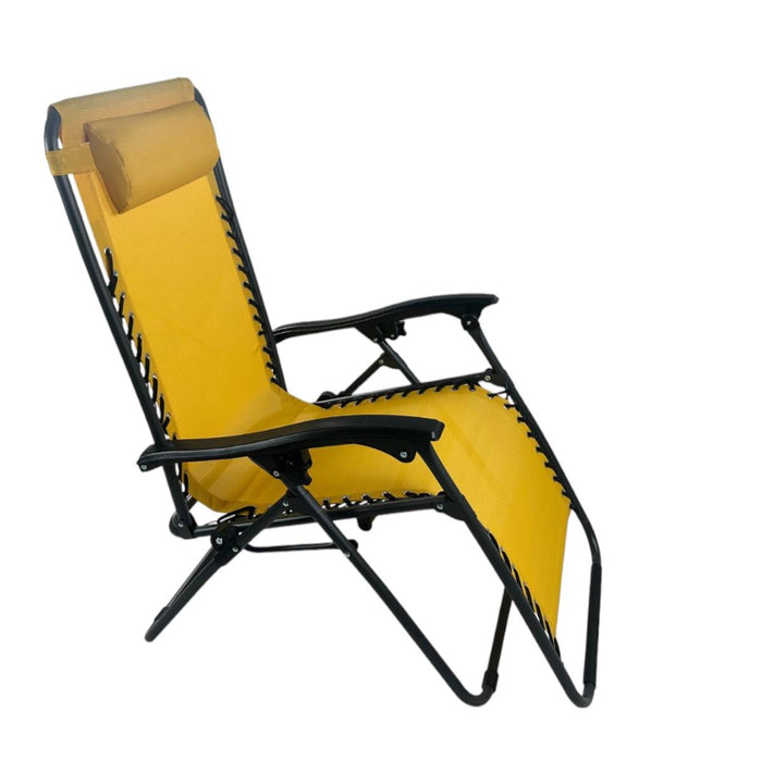 ZERO GRAVITY FOLDING CHAIR YELLOW HOME B
