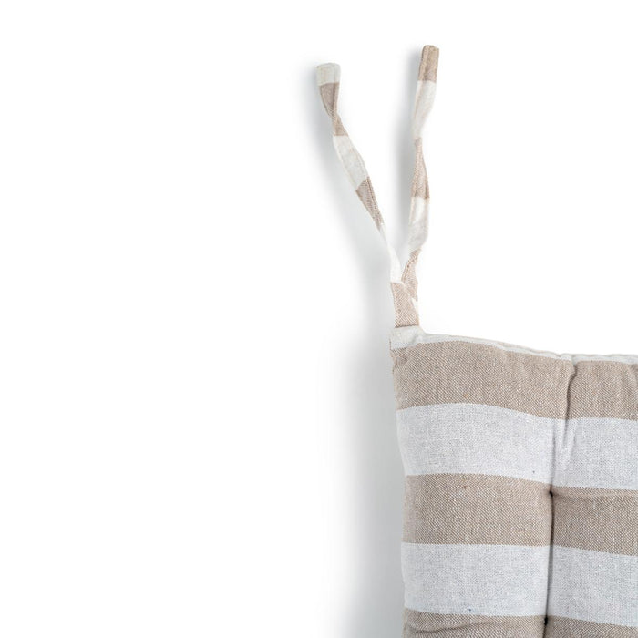 CHAIR CUSHION 40X40 STRIPES BEIGE