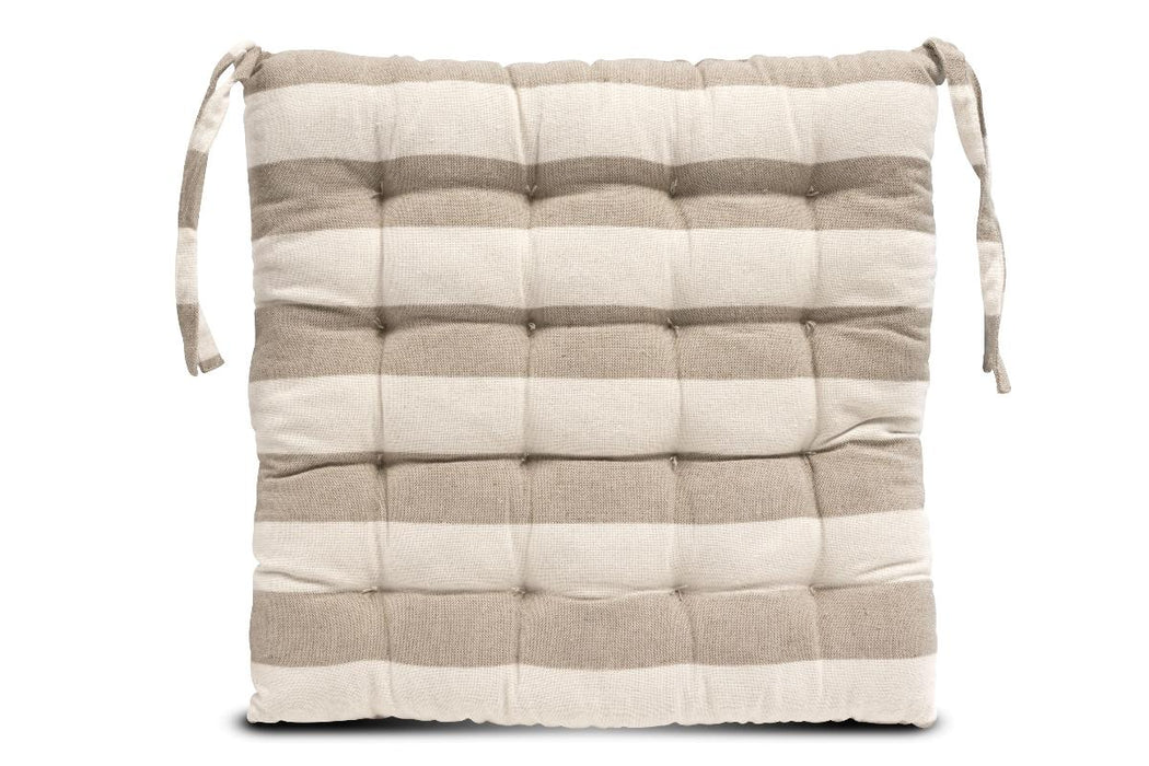 CHAIR CUSHION 40X40 STRIPES BEIGE