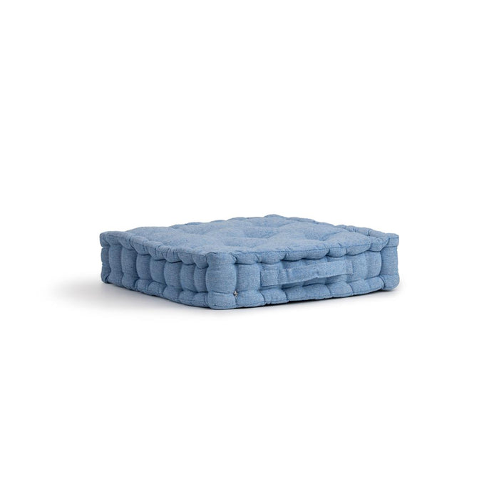 FLOOR CUSHION 40X40X8 LIGHT BLUE