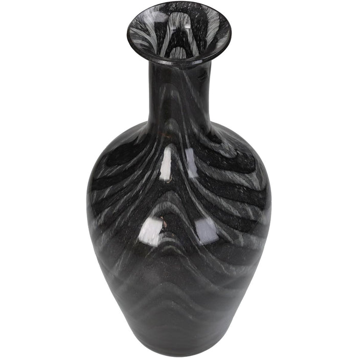 VASE BLACK 36X17X17CM
