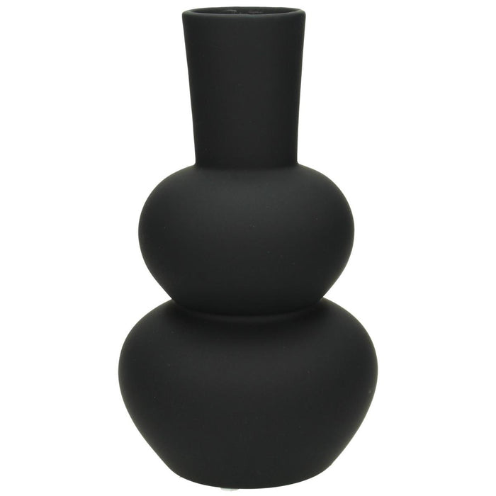 VASE BLACK 20X11X11CM