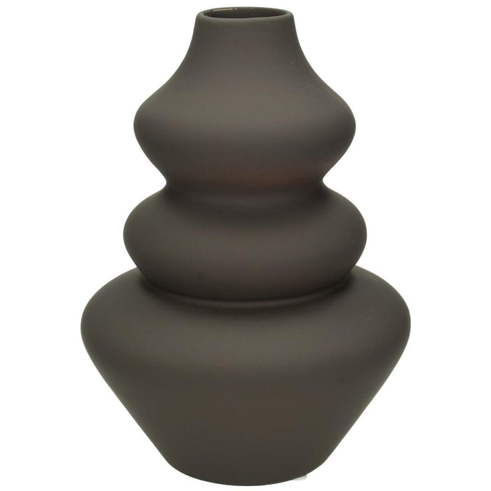 VASE BROWN 22X15X15CM