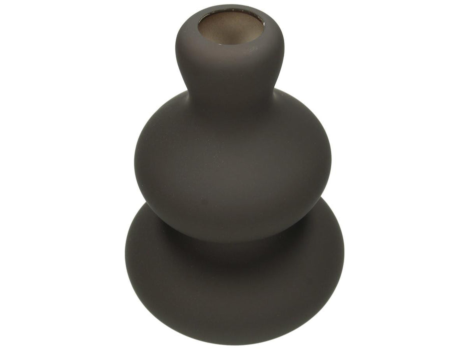 VASE BROWN 20X14X14CM