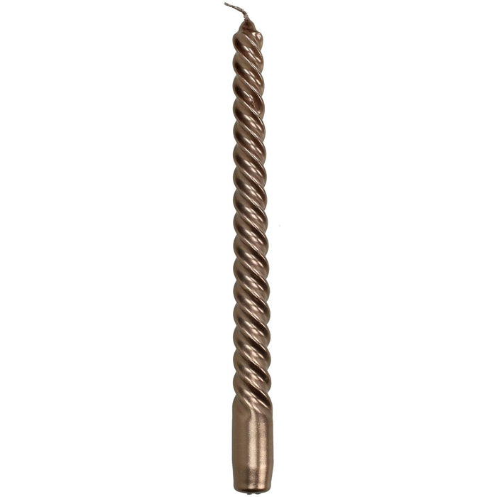 TWISTED COPPER CANDLE 26X3X8CM