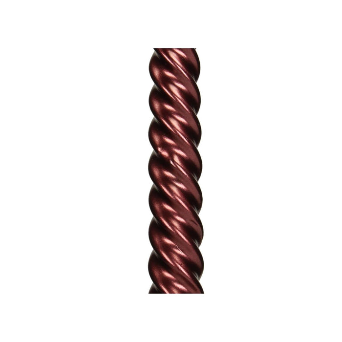 TWISTED CANDLE BURGUNDY 26X3X8CM