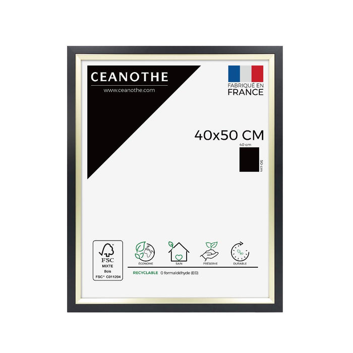 FRAME 40X50 ACTUAL BLACK GOLD
