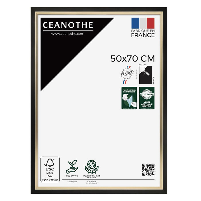 FRAME 50X70 ACTUAL BLACK GOLD