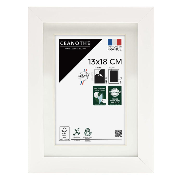 FRAME 13X18 OPENING 10X15 MILAN WHITE