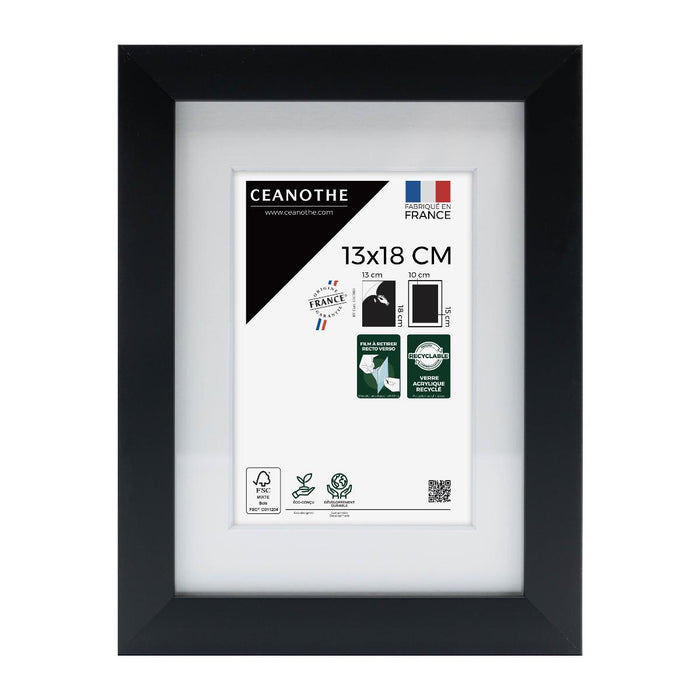 FRAME 13X18 CM HOLE 10X15 MILAN BLACK