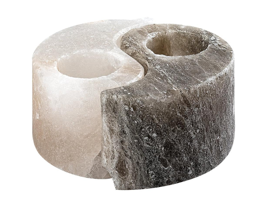 SALT LAMP YIN AND YANG FOR CANDLE 12CM