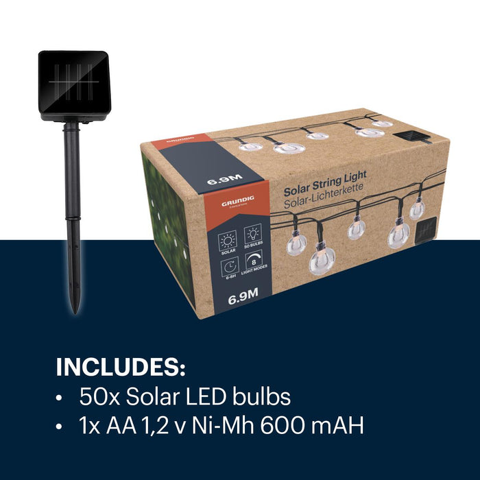 SOLAR LAMPS 50LED 6.9M