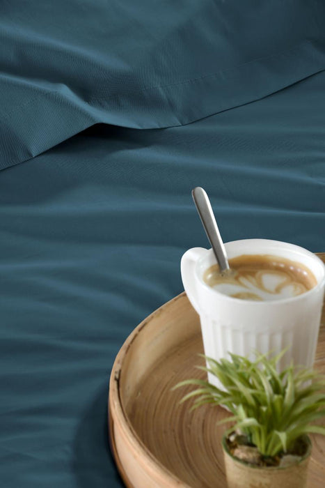 FITTED SHEET 180/200 ELYSEE PETROL