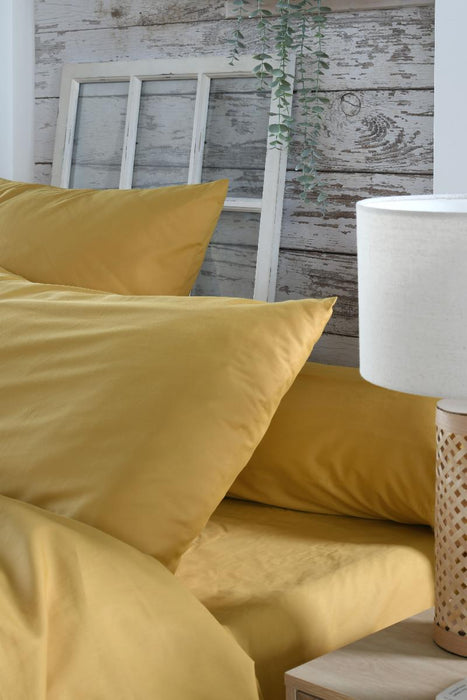 FITTED SHEET 140/200 ELYSEE MUSTARD