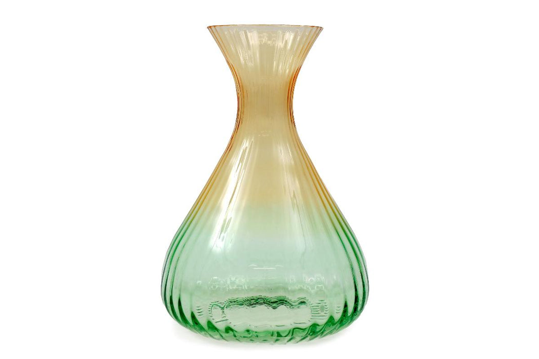 CARAFA 24 CM RELIEF GLASS GREEN/YELLOW