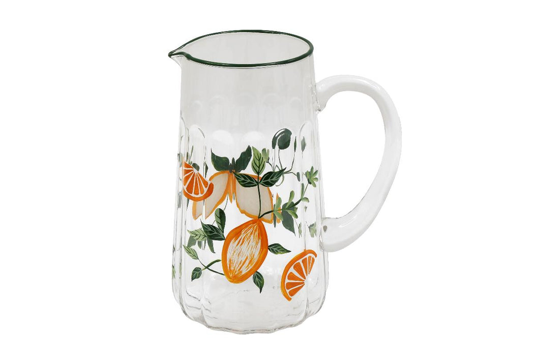 JUG 22 CM GLASS LEMON