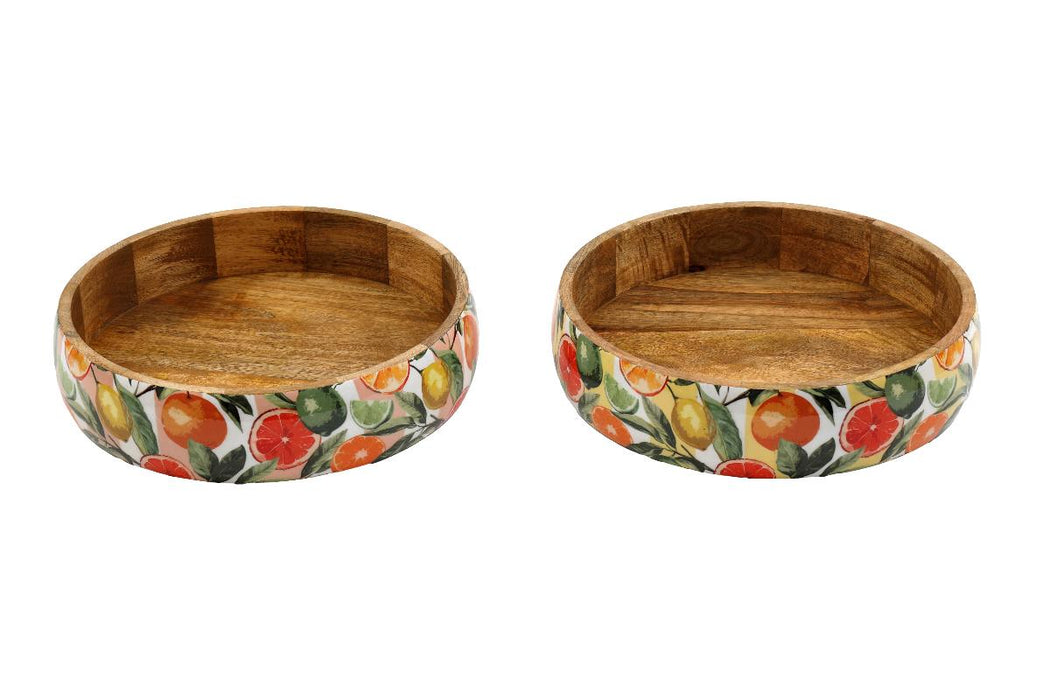 BOWL 30X7 CM ENAMELLED CITRUS