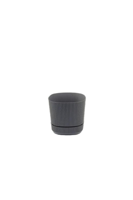 FLOWER POT PERA PVC 13 CM ANTHRACITE