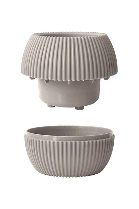 FLOWER POT CORAL PVC D9 CM BEIGE