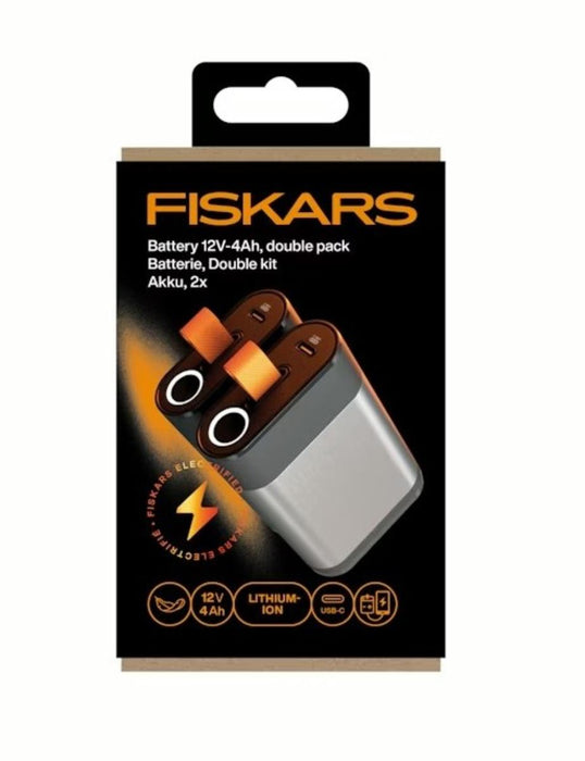 FISKARS 12V 4AH CORDLESS BATTERIES 2PCS