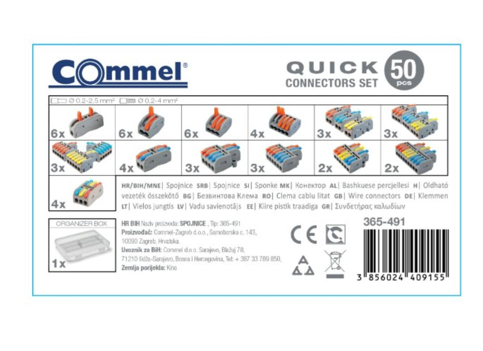 QUICK CONNECTION BOX 32A 250V 50PCS COMMEL