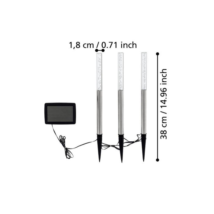 SOLAR LED CIRCUIT 3X0.06W RGB