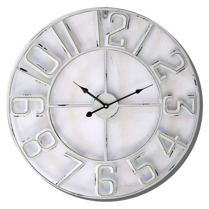 WALL METAL CLOCK WHITE F60 CM.