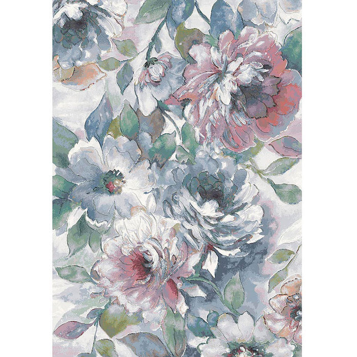CARPET ARGENTUM 200X290 CM. BLOOMING BLUE