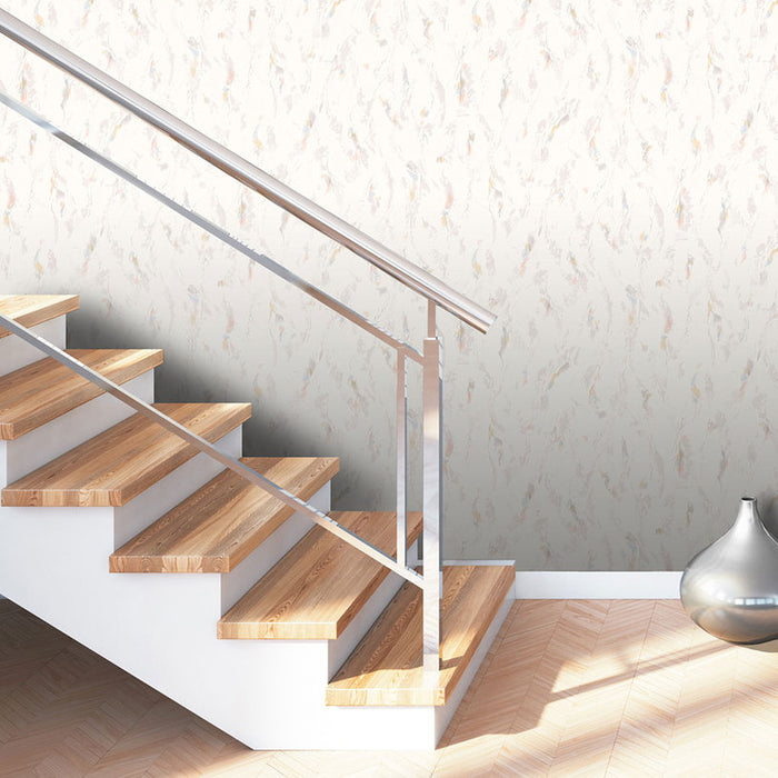 WALLPAPER DUPLEX WHITE PLASTER WATERCOLOR