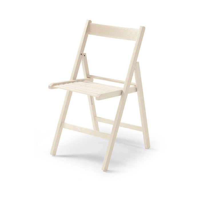 FOLDING WOODEN CHAIR FLEX WHITE 42.5X47.5X79 CM.