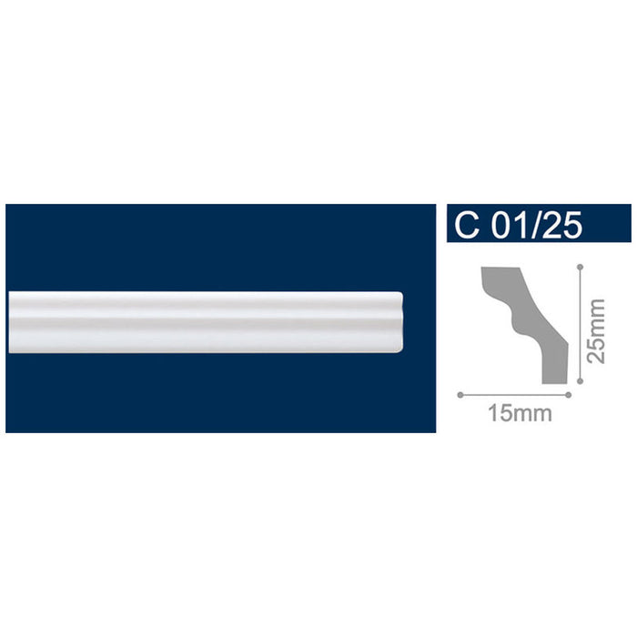 XPS CORNIZ C01/25 200 CM.
