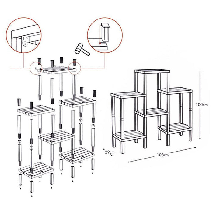 FLOWER BOX MODULAR 6 SOCKETS O1108 BL