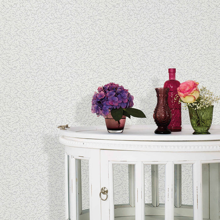 WALLPAPER VINYL PLASTER GRAY BROCADE