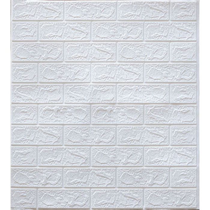 SELF-ADHESIVE PVC PANEL 70X77X0.2 CM. WHITE BRICKS