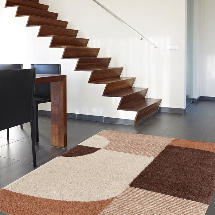 CARPET SKY SEMI CIRCLE 80X150 CM. ORANGE
