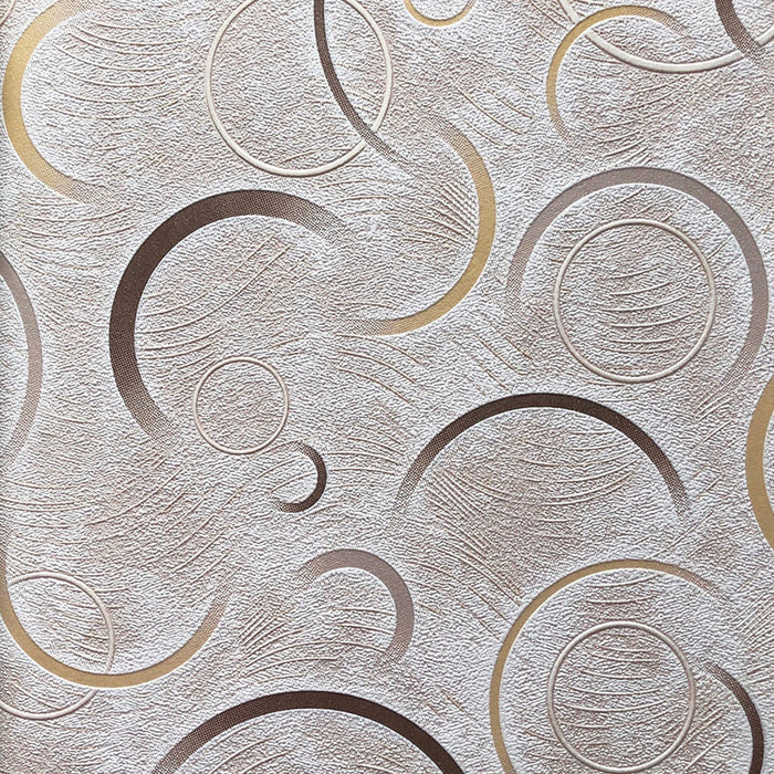 WALLPAPER VINYL BEST SELLER 4 CIRCLES BEIGE