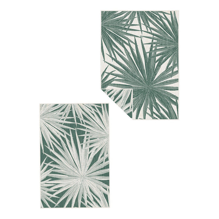 BRUSSELS CARPET 160X230 CM GREEN LEAVES CREAM