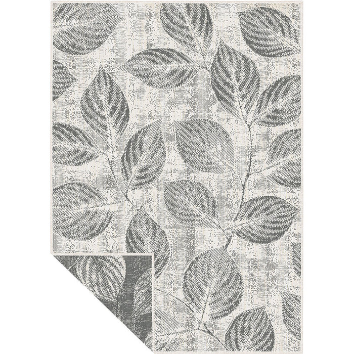 BRUSSELS CARPET 80X150 CM GRAY LEAVES CREAM